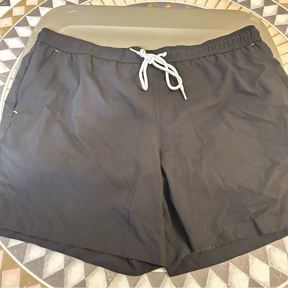 Men’s black bathing suit above the Knee drawstring